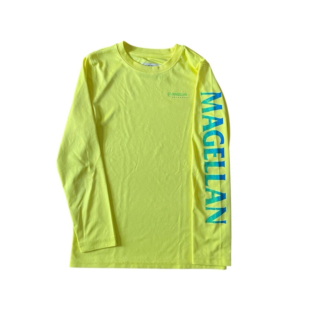 Magellan Outdoors Kids Swim Rashguard - Yellow with Blue